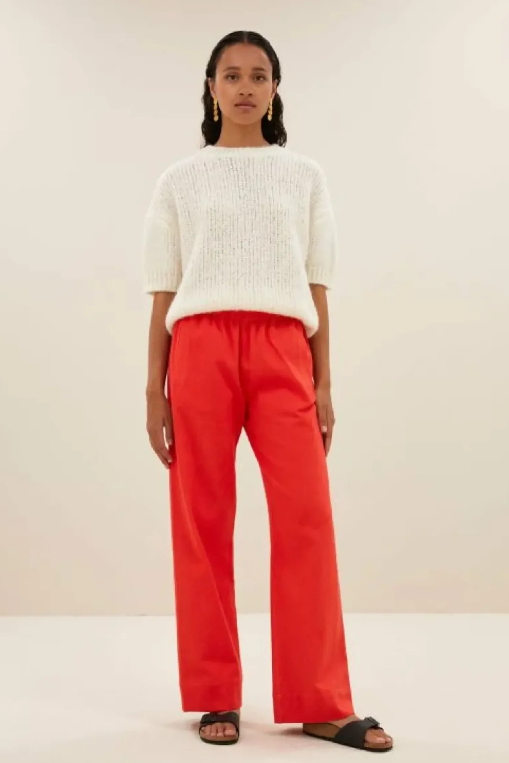Broeken*By bar mees twill pants | poppy red