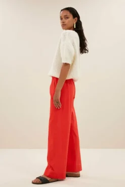 Broeken*By bar mees twill pants | poppy red