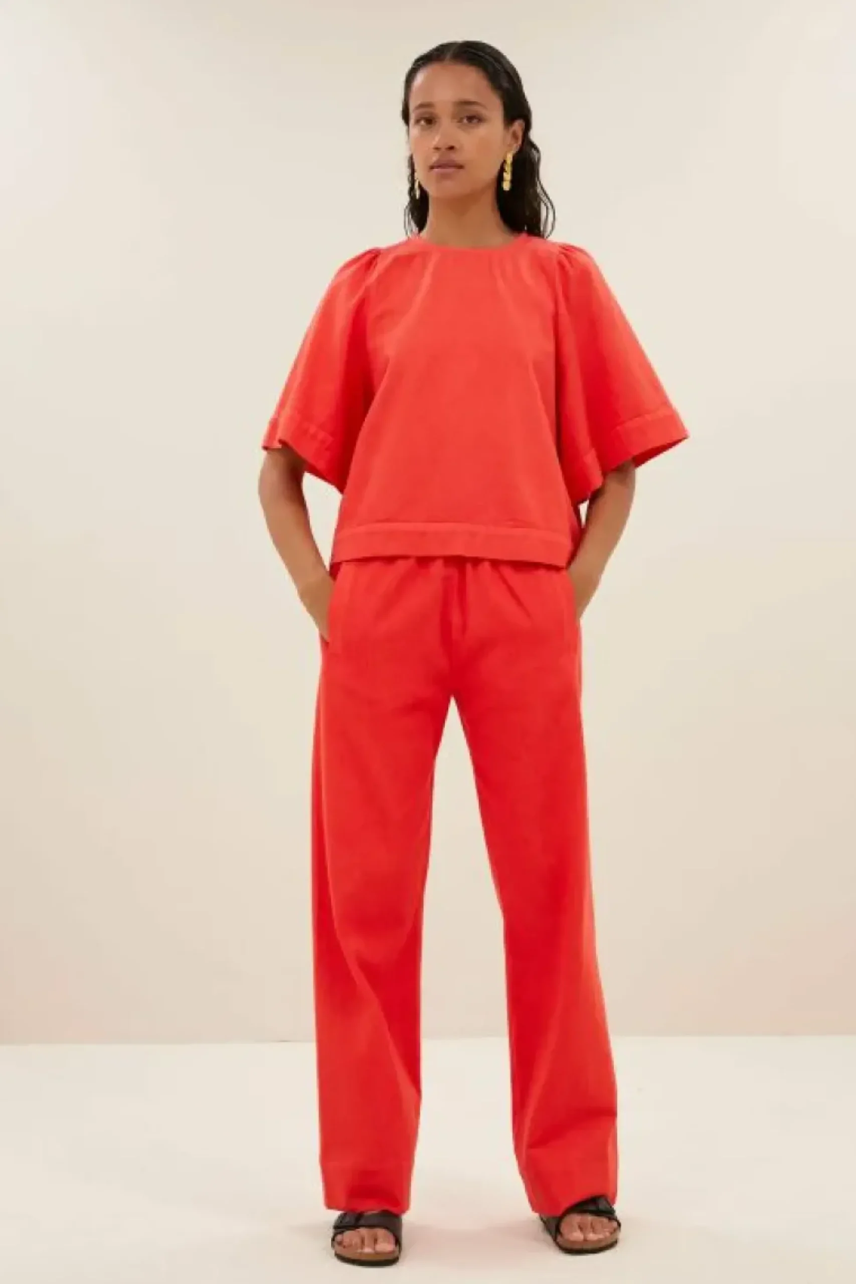 Broeken*By bar mees twill pants | poppy red