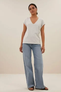 Tops & Shirts*By bar momi logo top | light grey melee