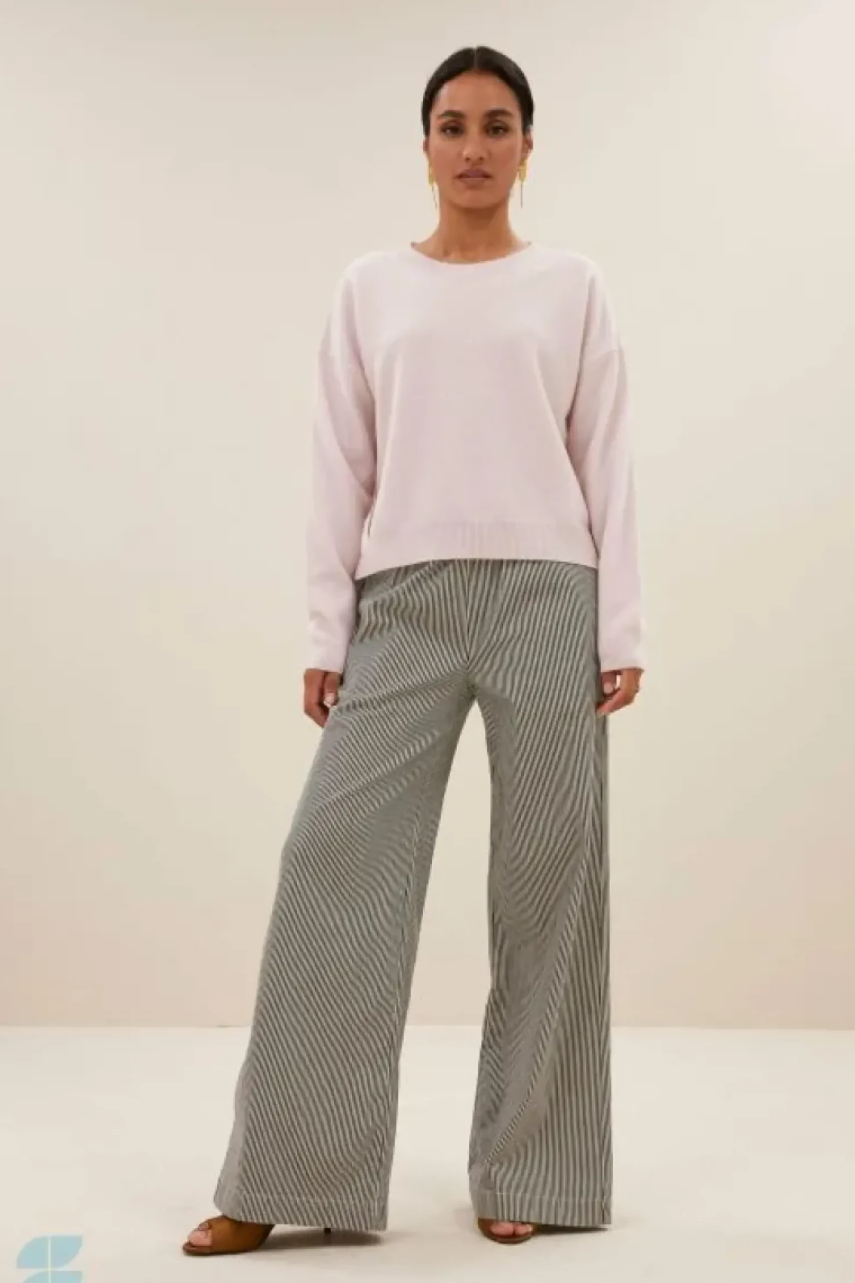 Broeken*By bar neal stripe pants | black white stripe