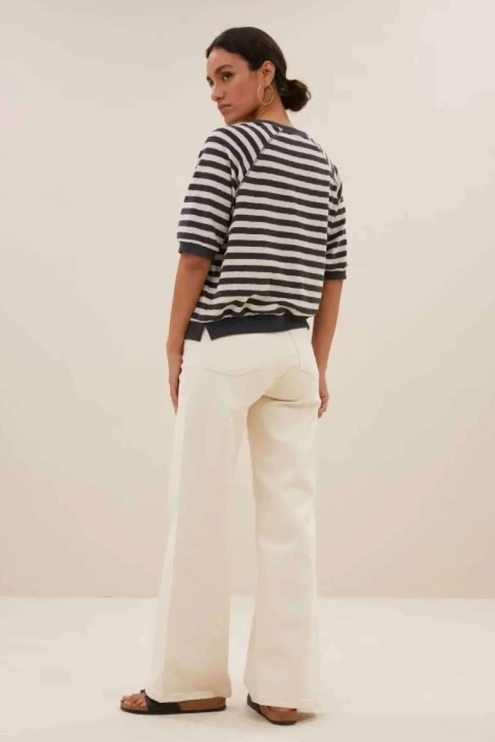 Tops & Shirts*By bar neva slub stripe top | jet black