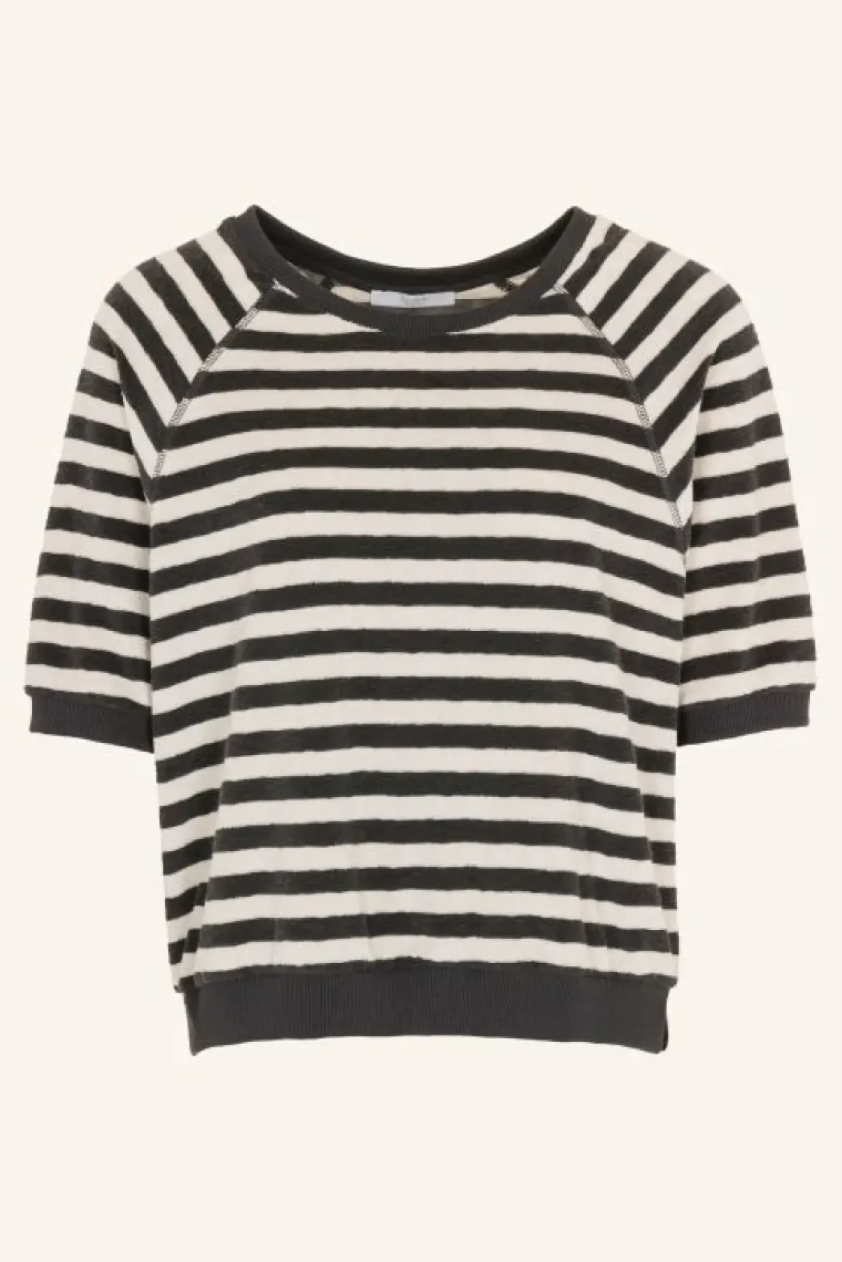 Tops & Shirts*By bar neva slub stripe top | jet black