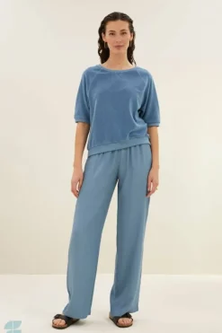 Tops & Shirts*By bar neva slub top | blue stone