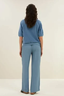 Tops & Shirts*By bar neva slub top | blue stone