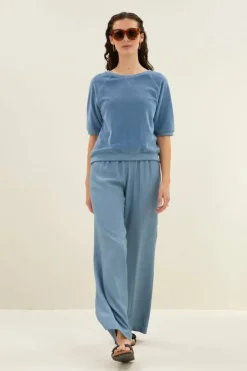Tops & Shirts*By bar neva slub top | blue stone
