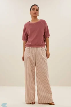 Tops & Shirts*By bar neva slub top | bright plum