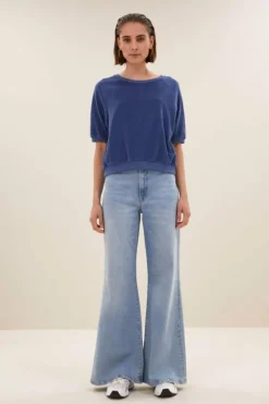 Tops & Shirts*By bar neva slub top | estate blue