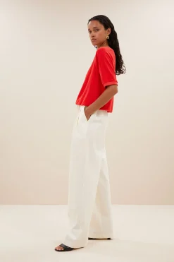 Tops & Shirts*By bar neva slub top | poppy red