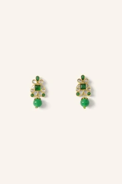Oorbellen*By bar nila earring | green