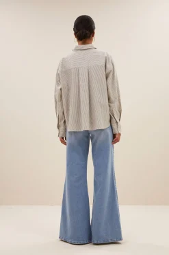 Blouses*By bar nima lurex stripe blouse | midnight