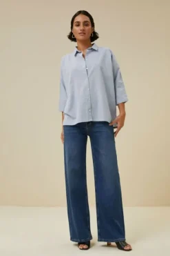 Blouses*By bar norel pin stripe blouse | indi grey
