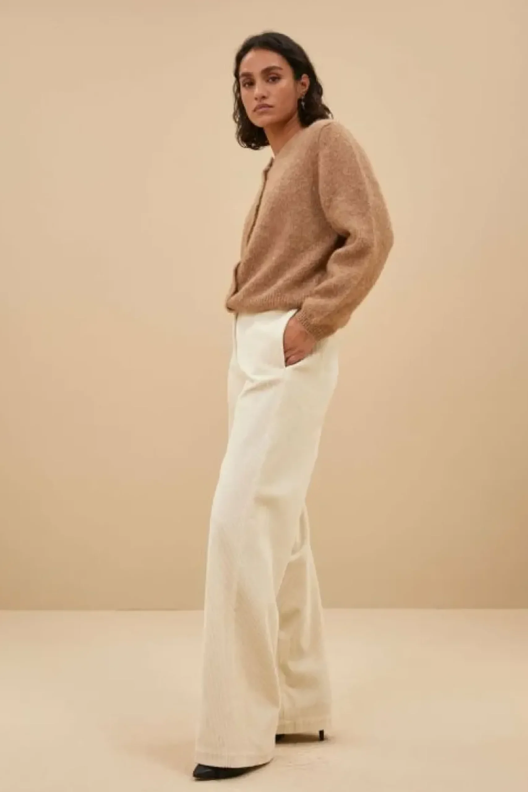 Broeken*By bar odin cord pants | sand shell