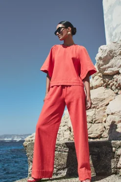 Blouses*By bar olivia twill blouse | poppy red