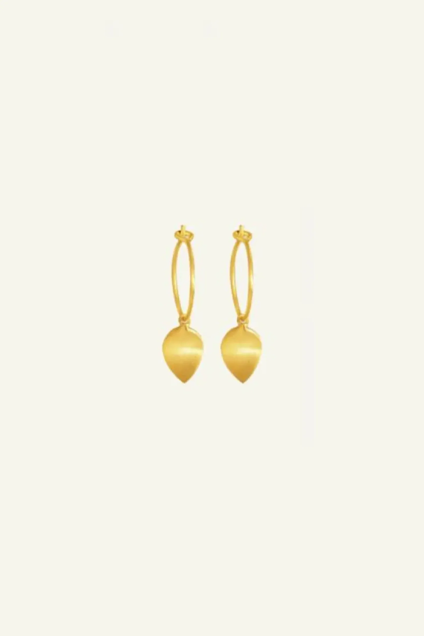 Oorbellen*By bar PD leave hoop earring | gold