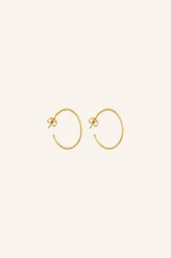 Oorbellen|Sieraden*By bar pd mat ring | gold