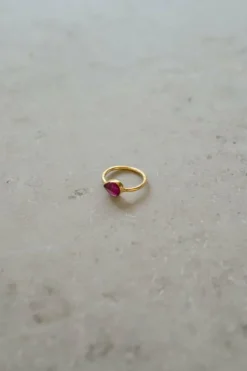 Sieraden*By bar PD MINIMAL RING | ruby