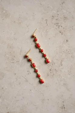 Oorbellen*By bar pd nolan earring | red