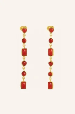 Oorbellen*By bar pd nolan earring | red