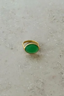 Sieraden*By bar PD OVAL RING | green