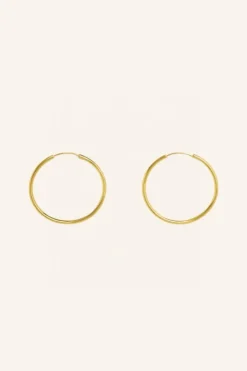 Oorbellen|Sieraden*By bar pd round earring M | gold