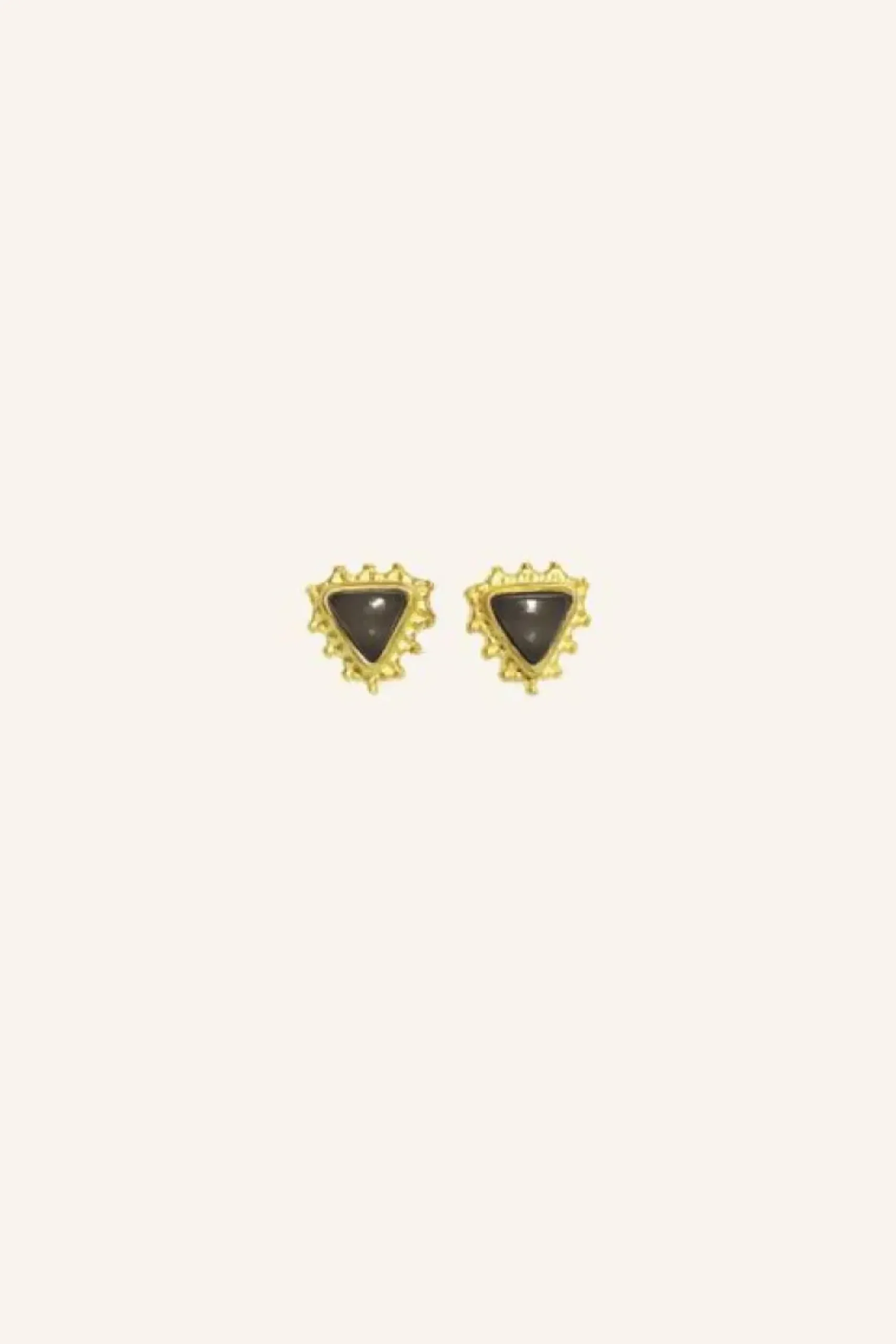 Oorbellen*By bar PD triangle stud earring | black