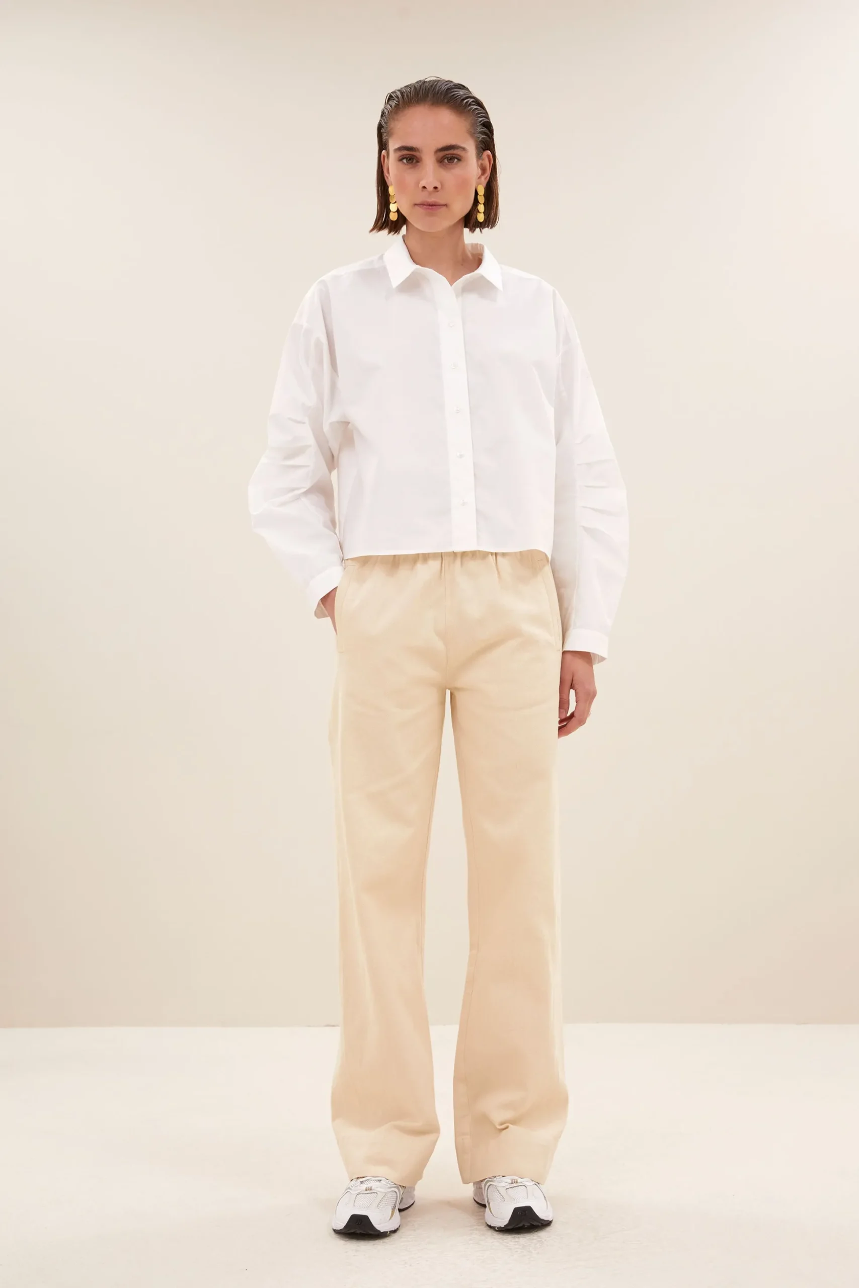 Blouses*By bar penny poplin blouse | white