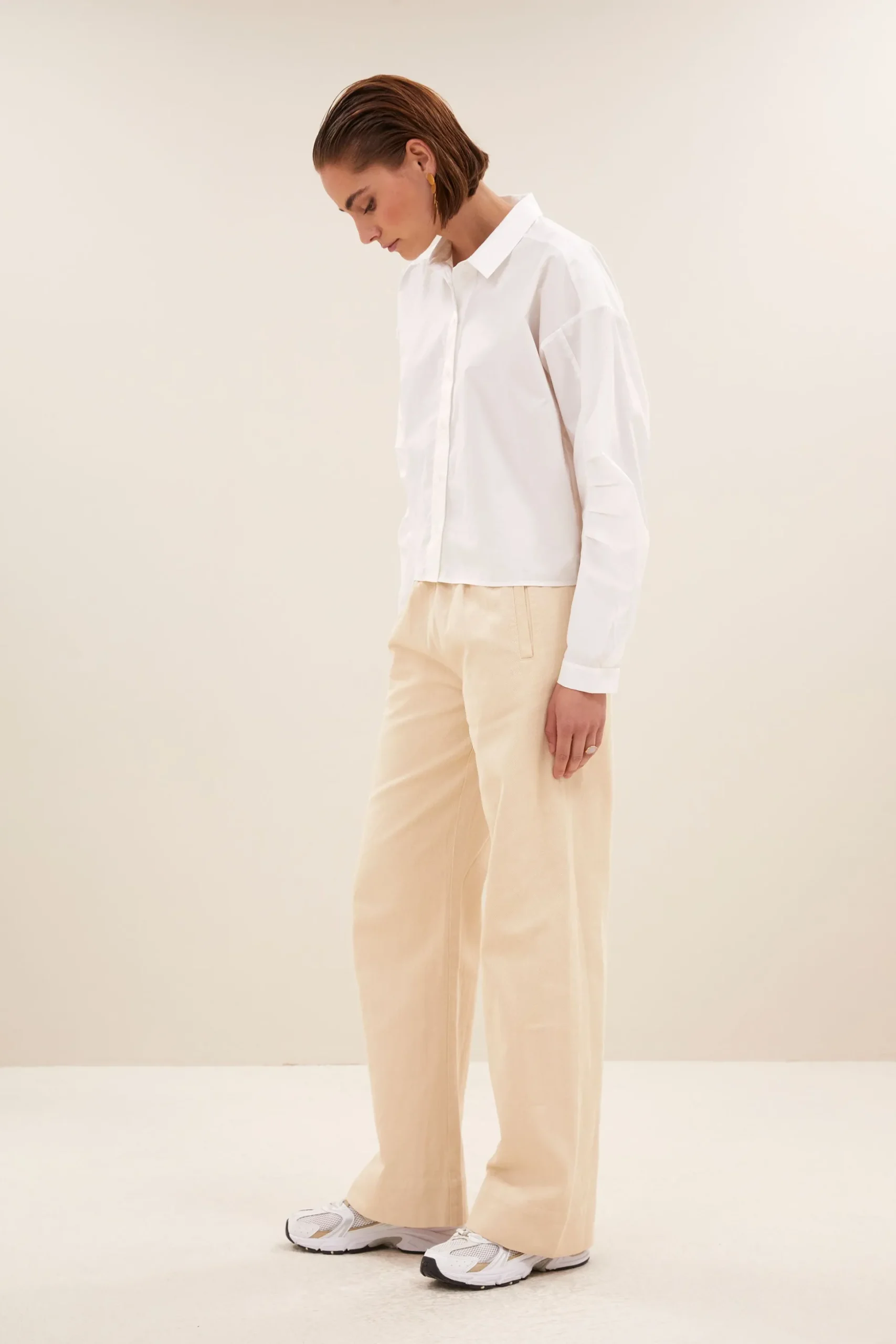 Blouses*By bar penny poplin blouse | white