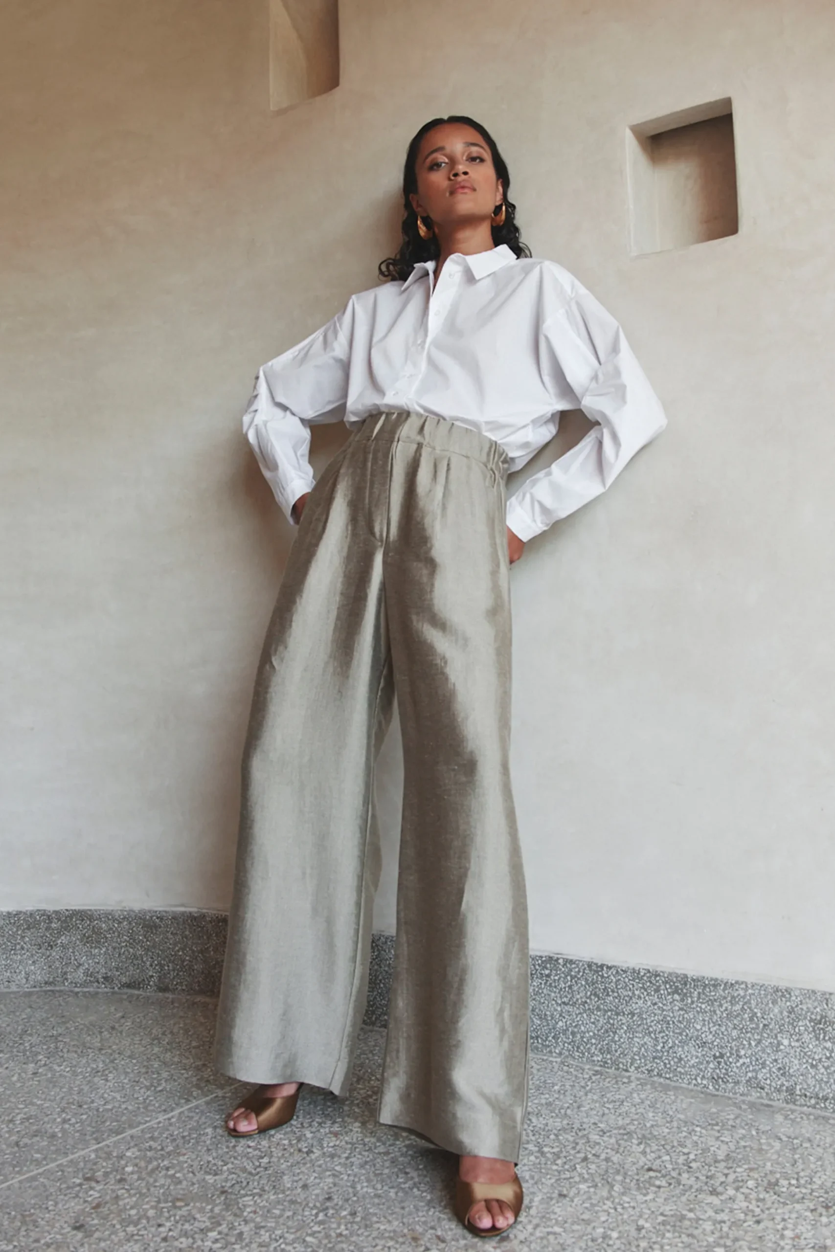 Blouses*By bar penny poplin blouse | white