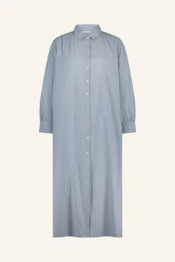 Jurken*By bar pin stripe shirt dress | indi grey