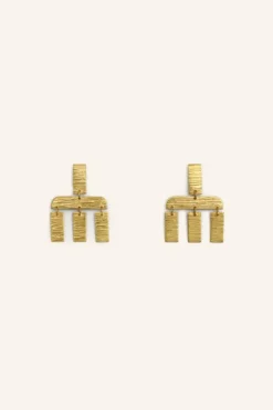 Sieraden|Oorbellen*By bar puck single earring | gold