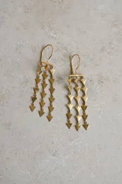 Oorbellen|Sieraden*By bar rainbow earring | gold