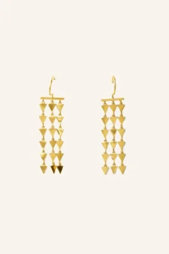 Oorbellen|Sieraden*By bar rainbow earring | gold
