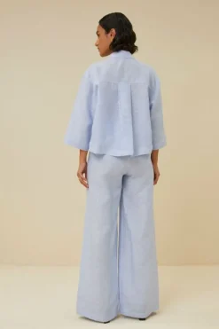 Broeken*By bar randy pinstripe pant | sky blue