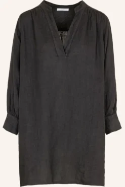 Jurken*By bar resa linen dress | jet black