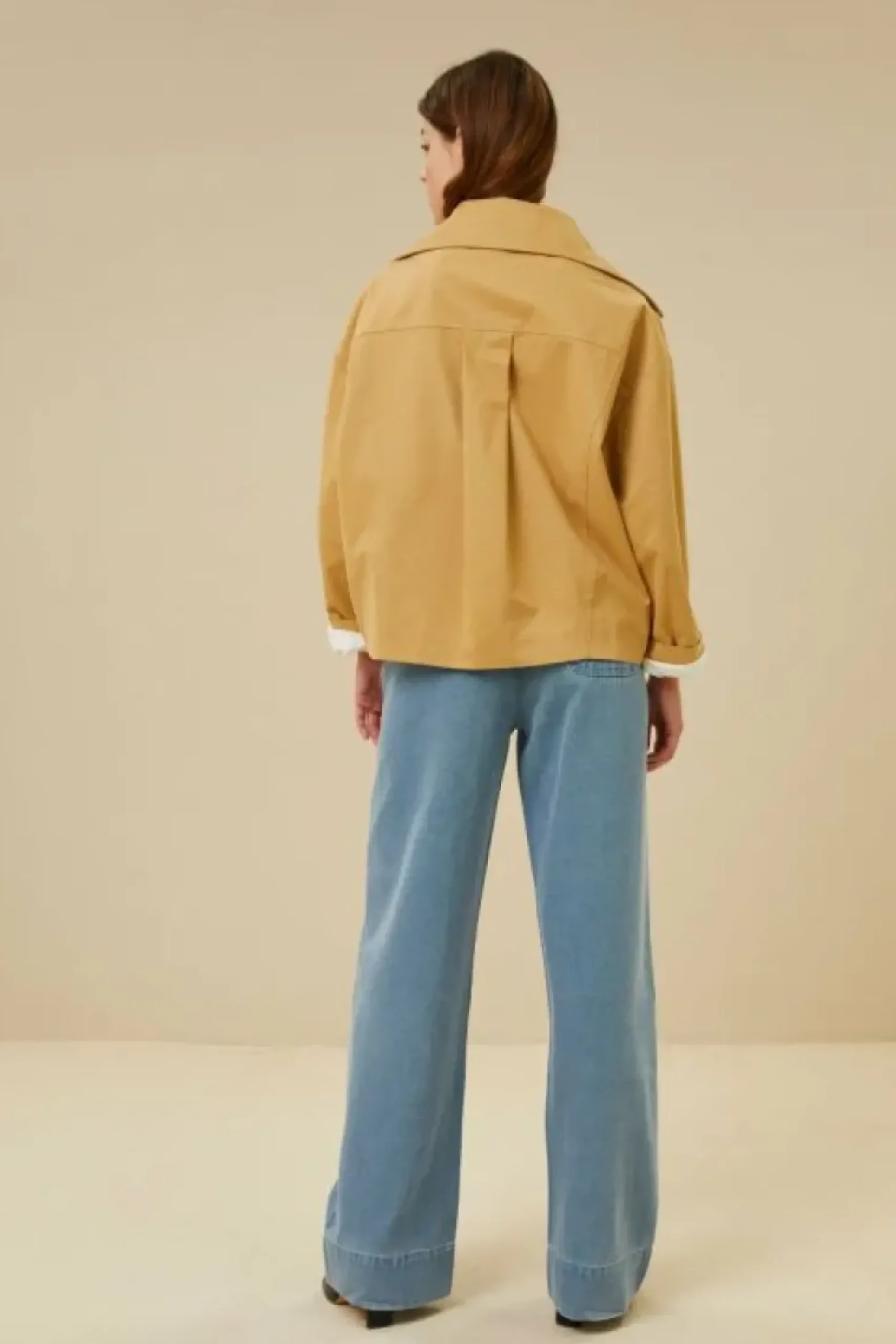 Jassen*By bar rika cotton coat | peanut