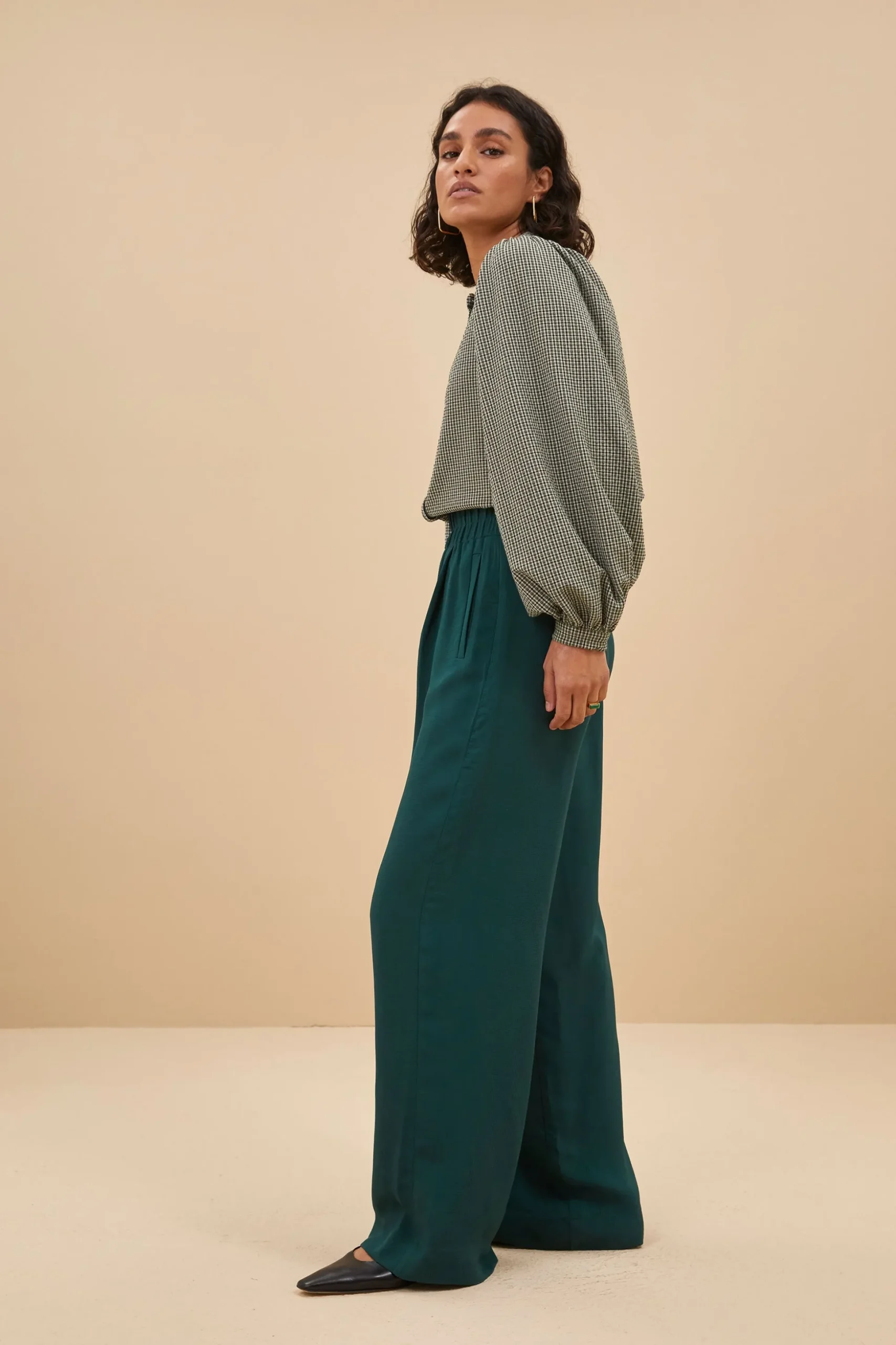 Blouses*By bar rikki small check blouse | small check