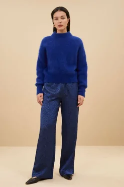 Broeken*By bar robyn blue cheetah pants | blue cheetah print