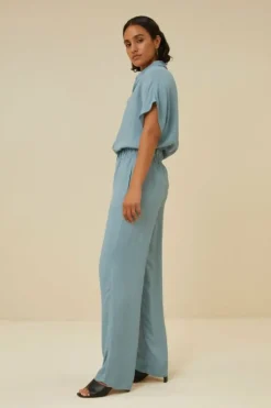 Broeken*By bar robyn satin stripe pant | ocean