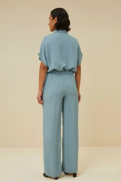 Broeken*By bar robyn satin stripe pant | ocean