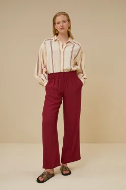 Blouses*By bar sarah short athia blouse | grenache