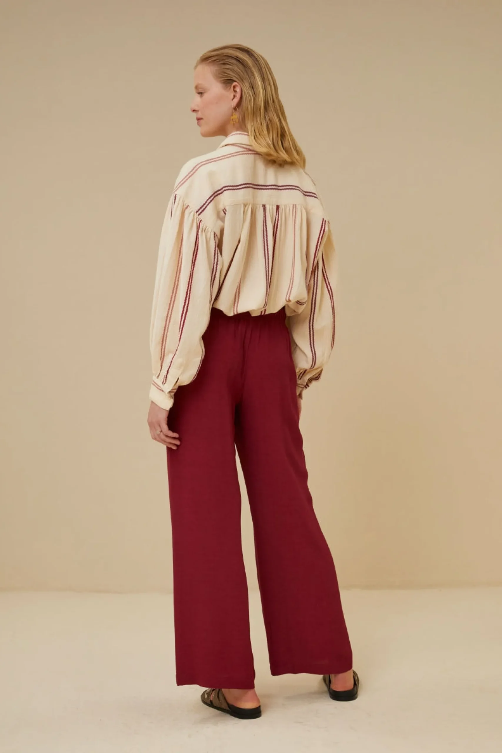 Blouses*By bar sarah short athia blouse | grenache