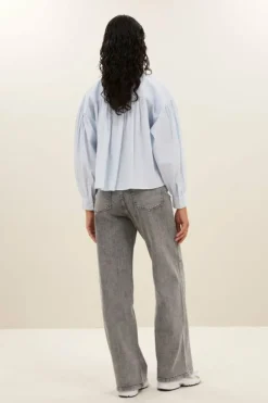 Blouses*By bar sarah short chambray blouse | light blue