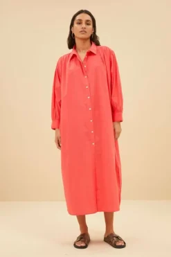 Jurken*By bar shirt dress | poppy red