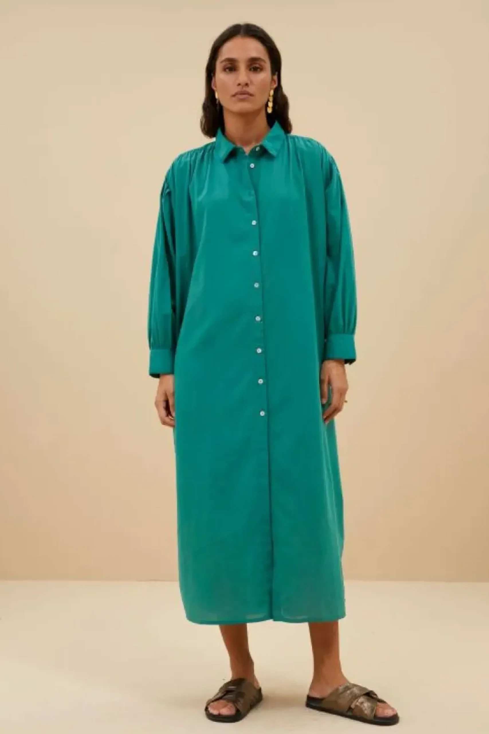 Jurken*By bar shirt dress | spring green