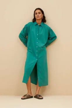 Jurken*By bar shirt dress | spring green