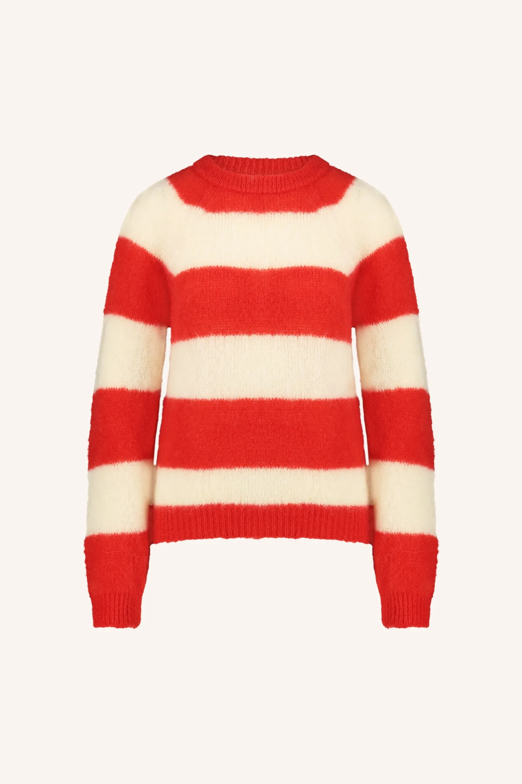 Truien*By bar sian stripe pullover | lipstick red stripe