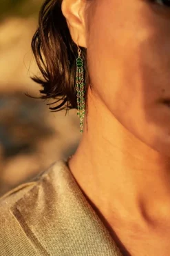 Oorbellen|Sieraden*By bar sterre earring | green