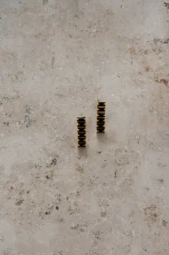 Oorbellen*By bar strass earring | black