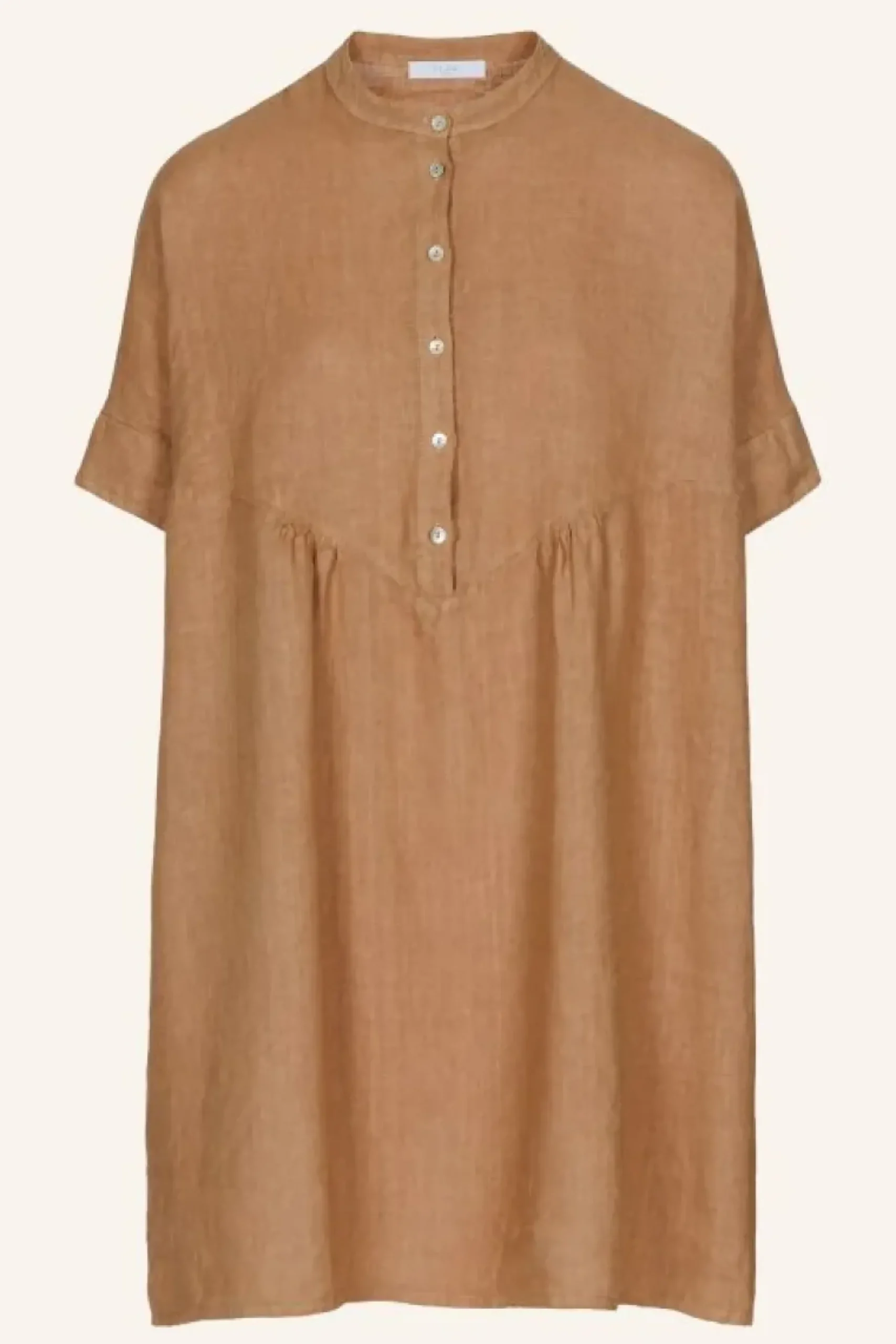 Jurken*By bar tais linen dress | caramello